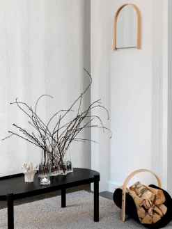 Mesa de centro ovalada de madera de roble Woody