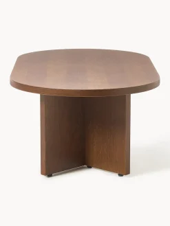 Mesa de centro ovalada de madera Toni