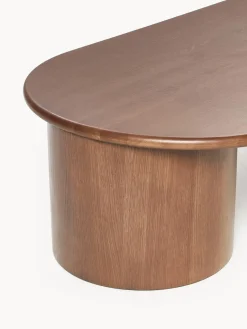 Mesa de centro ovalada de madera de roble Didi
