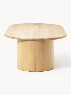 Mesa de centro ovalada de madera de roble Didi