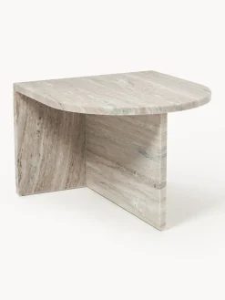 Mesa de centro ovalada de mármol Leander