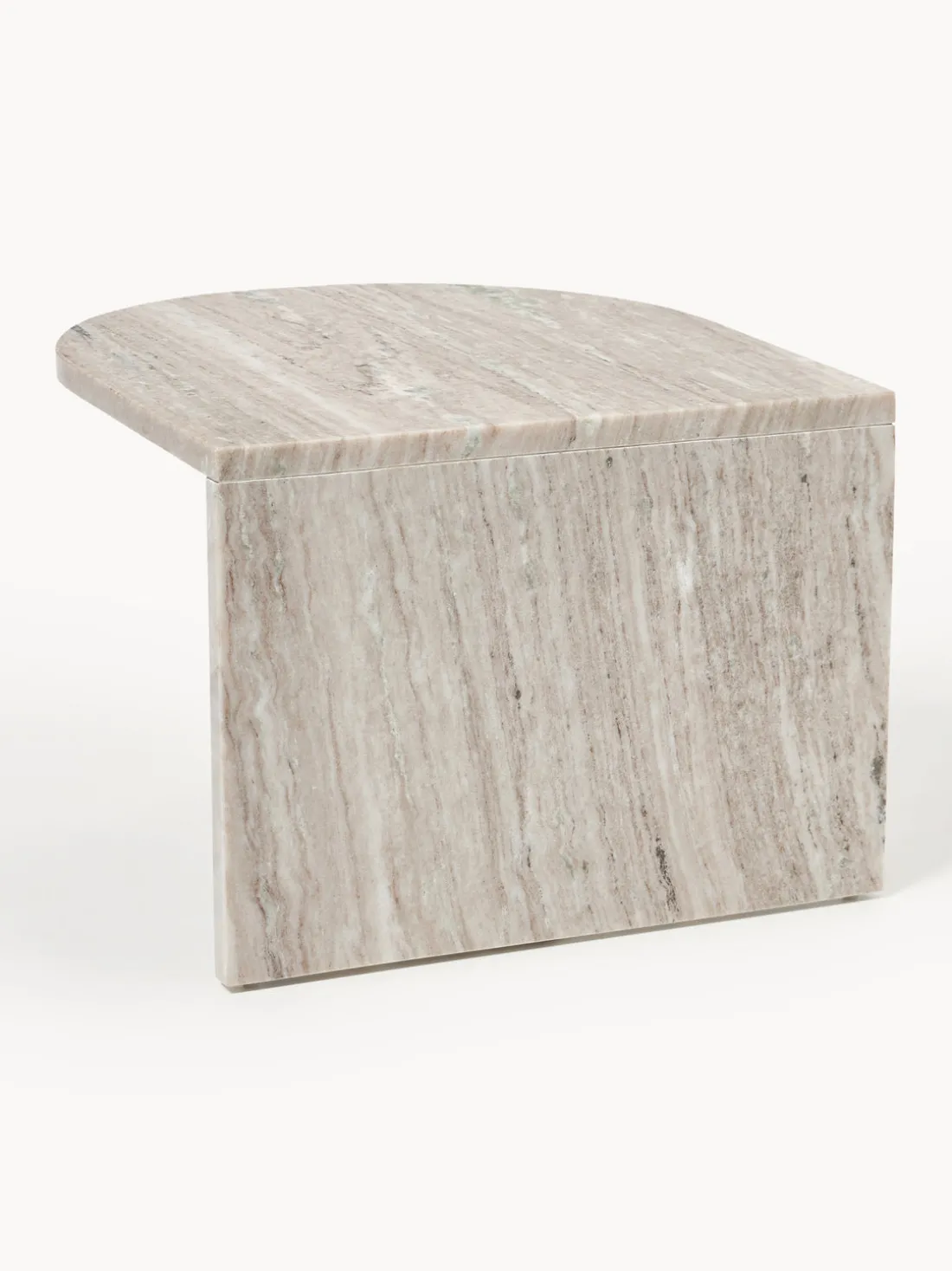 Mesa de centro ovalada de mármol Leander