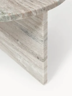 Mesa de centro ovalada de mármol Leander