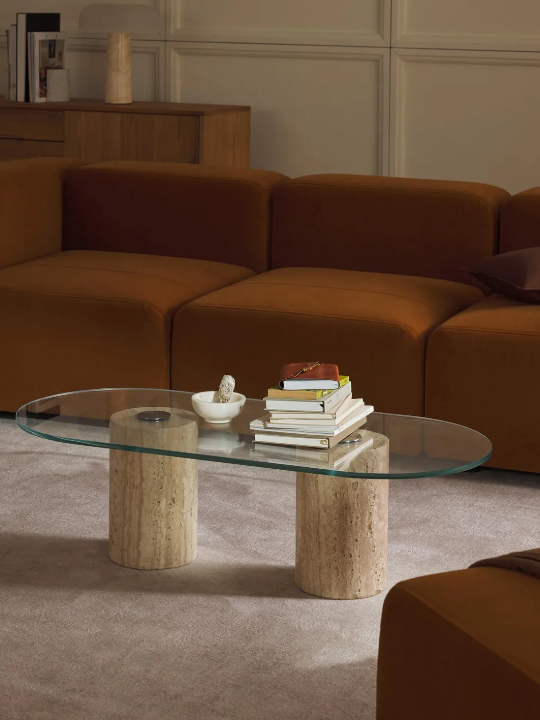 Mesa de centro ovalada grande Jonah