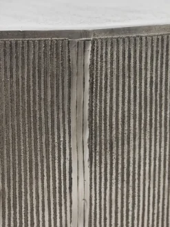 Mesa de centro redonda con efecto envejecido Rota