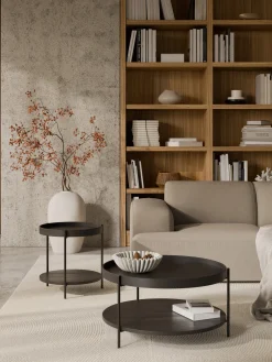 Mesa de centro redonda de madera Renee