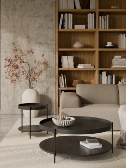 Mesa de centro redonda de madera Renee