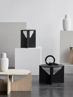 Mesa de centro redonda de roble Future