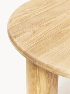 Mesa de centro redonda de madera de roble Didi
