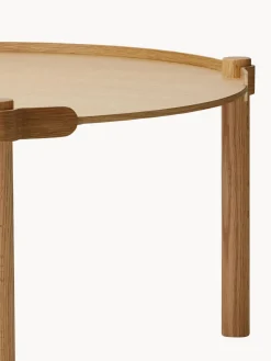 Mesa de centro redonda de madera de roble Woody