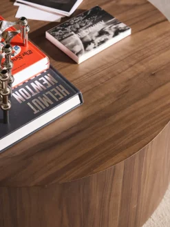 Mesa de centro redonda de madera Dan