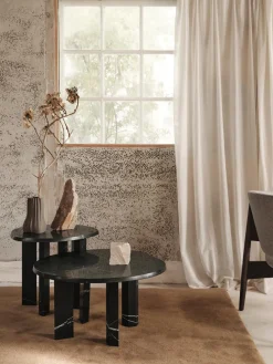 Mesa de centro redonda de mármol Taula