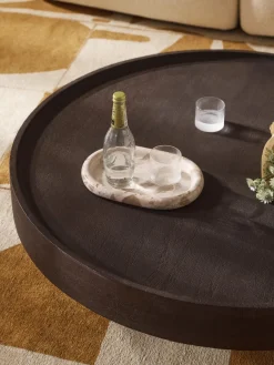 Mesa de centro redonda XL de madera de mango Benno