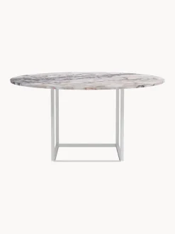 Mesa de comedor con tablero de mármol Florence, Ø 145 cm