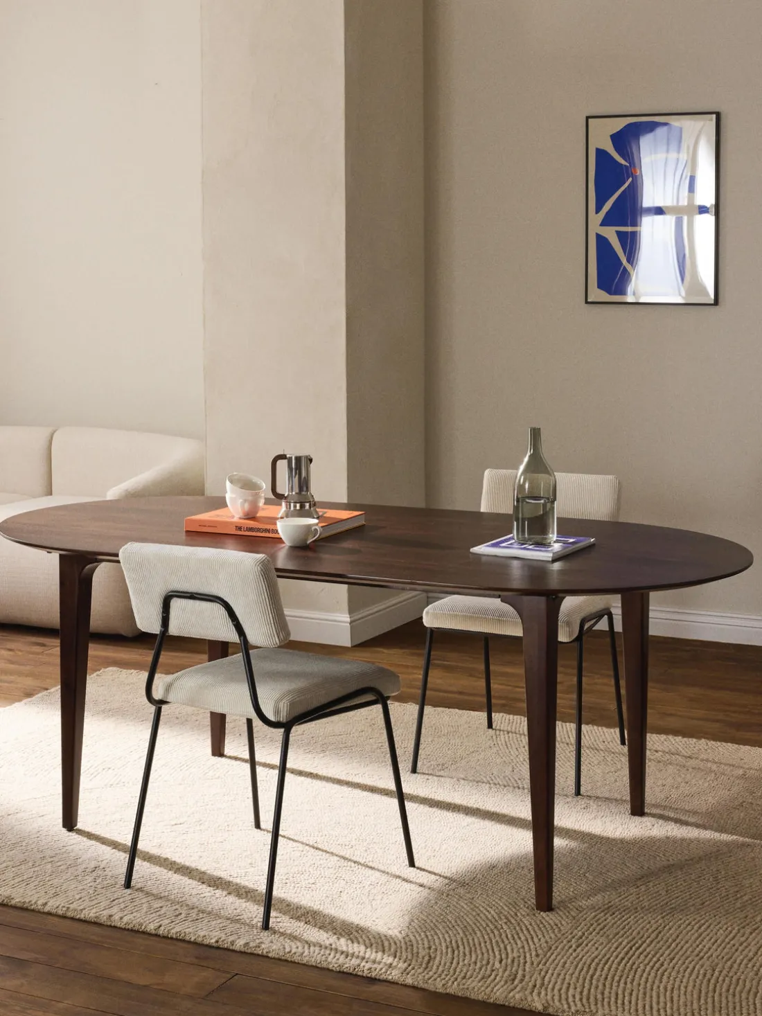 Mesa de comedor de madera de mango Archie, tamaños diferentes