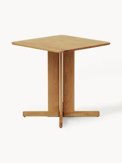 Mesa de comedor de madera de roble Quatrefoil, 68 x 68 cm