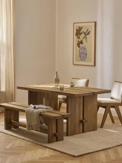 Mesa de comedor de teca Hugo, tamaños diferentes