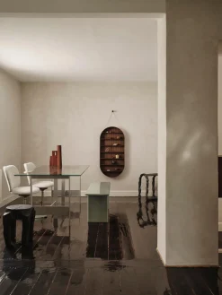 Mesa de comedor de vidrio y metal Lager, 200 x 90 cm