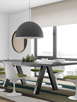 Mesa de comedor extensible en look cemento Apex, 200-250 x 100 cm