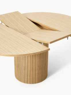 Mesa de comedor extensible acanalada Filo, 120 - 160 x 75 cm