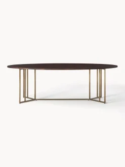 Mesa de comedor ovalada de madera de mango Luca, tamaños diferentes