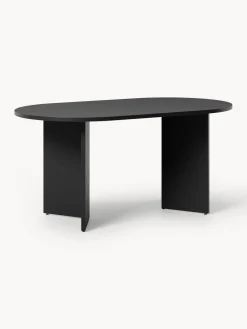 Mesa de comedor ovalada de madera Toni, 200 x 90 cm