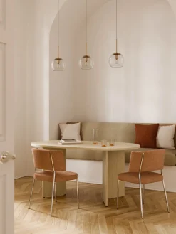 Mesa de comedor ovalada de madera Toni, tamaños diferentes