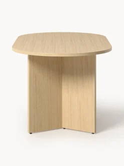 Mesa de comedor ovalada de madera Toni, tamaños diferentes