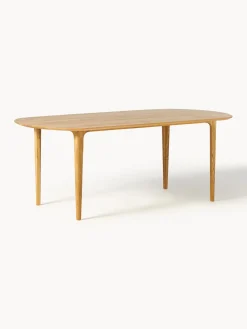 Mesa de comedor ovalada de madera de roble maciza Archie, 200 x 100 cm