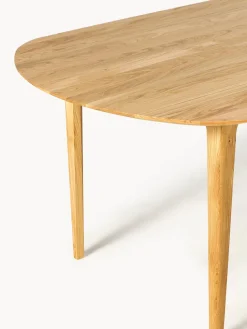 Mesa de comedor ovalada de madera de roble maciza Archie, 200 x 100 cm