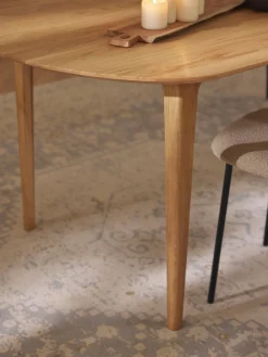 Mesa de comedor ovalada de madera de roble maciza Archie, 200 x 100 cm