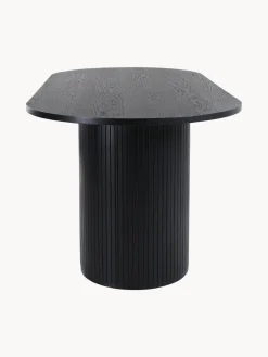 Mesa de comedor ovalada de madera Bianca, 200 x 90 cm