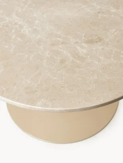 Mesa de comedor ovalada de mármol Miley, 120 x 90 cm