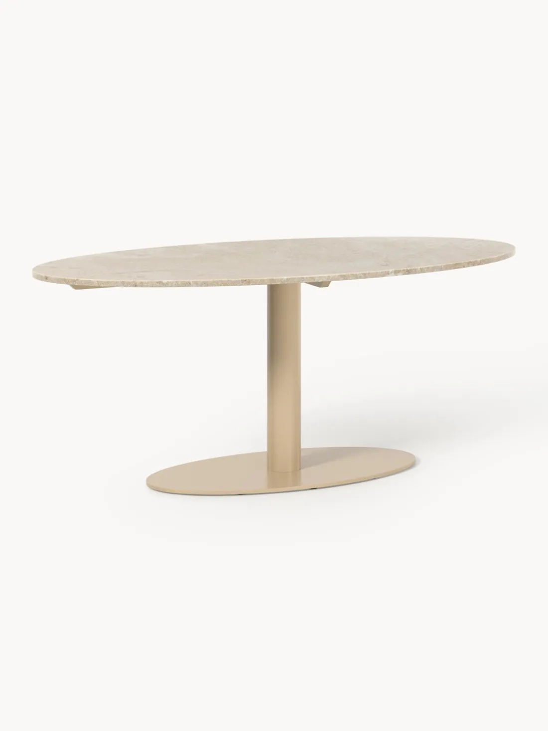 Mesa de comedor ovalada de mármol Miley, tamaños diferentes