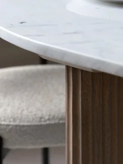 Mesa de comedor ovalada Marmo, 200 x 90 cm