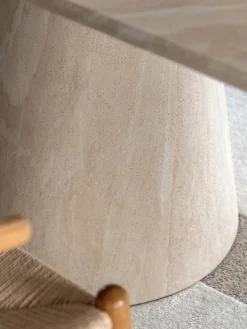 Mesa de comedor ovalada Pedra, 200 x 90 cm