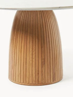 Mesa de comedor redonda con tablero de mármol Nelly, tamaños diferentes