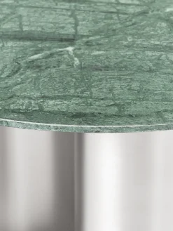 Mesa de comedor redonda con tablero de mármol Noam