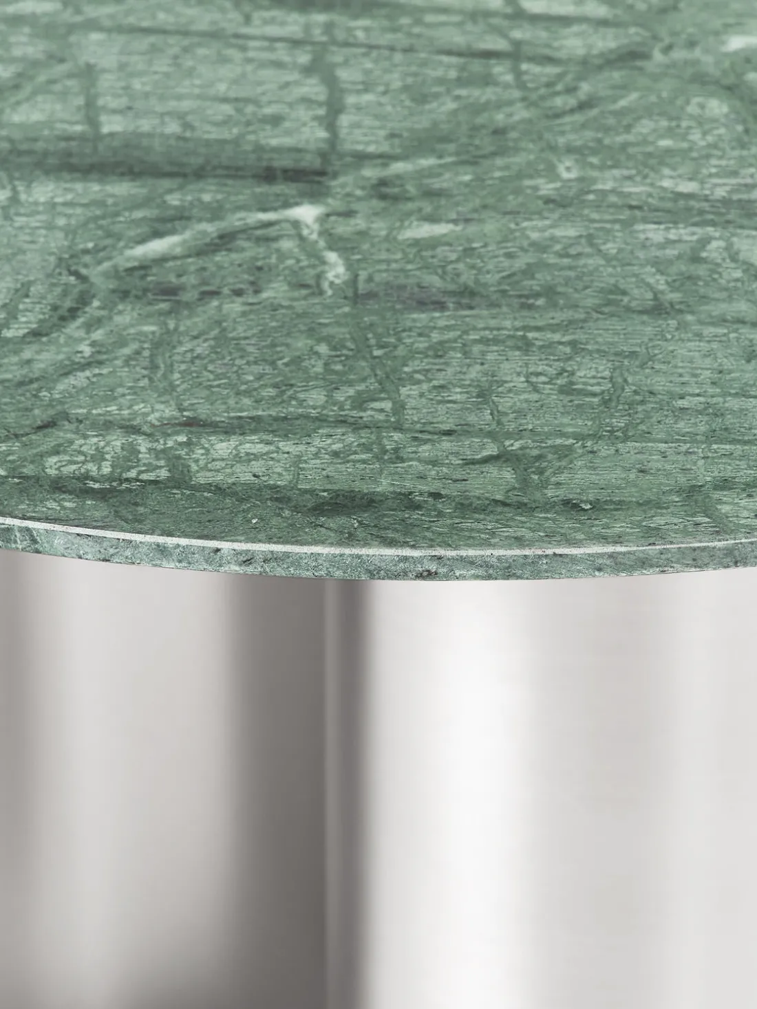 Mesa de comedor redonda con tablero de mármol Noam