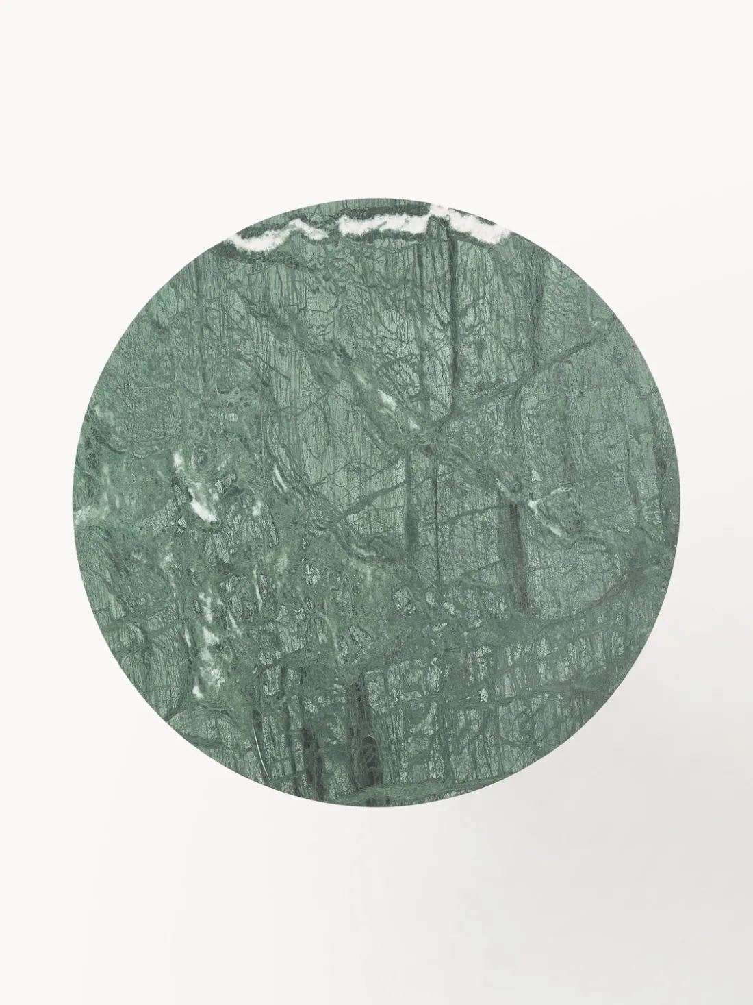 Mesa de comedor redonda con tablero de mármol Noam