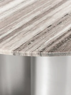 Mesa de comedor redonda con tablero de mármol Noam