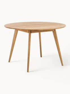 Mesa de comedor redonda de roble Yumi, Ø 115 cm