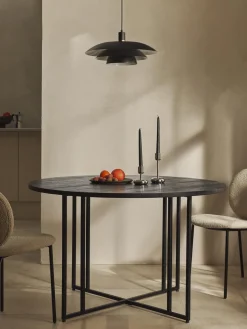 Mesa de comedor redonda de madera de mango Luca, tamaños diferentes