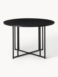 Mesa de comedor redonda de madera de mango Luca, tamaños diferentes