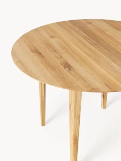 Mesa de comedor redonda de madera de roble maciza Archie, Ø 110 cm