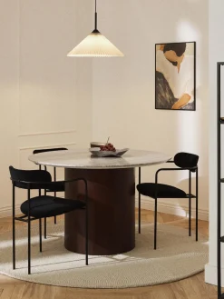 Mesa de comedor redonda de mármol, Abby, tamaños diferentes