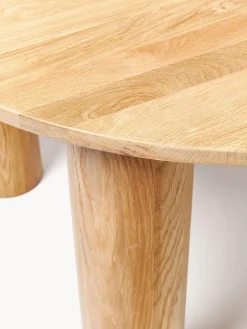 Mesa de comedor redonda de madera de roble Ohana, tamaños diferentes