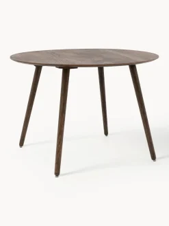 Mesa de comedor redonda de madera de roble Hatfield, Ø 110 cm