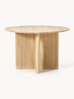 Mesa de comedor redonda de madera de roble Jolka, tamaños diferentes
