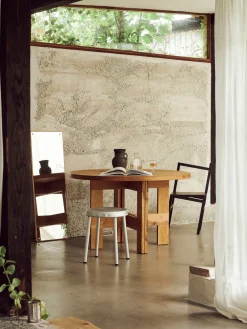 Mesa de comedor redonda de madera de roble Farmhouse, Ø 120 cm